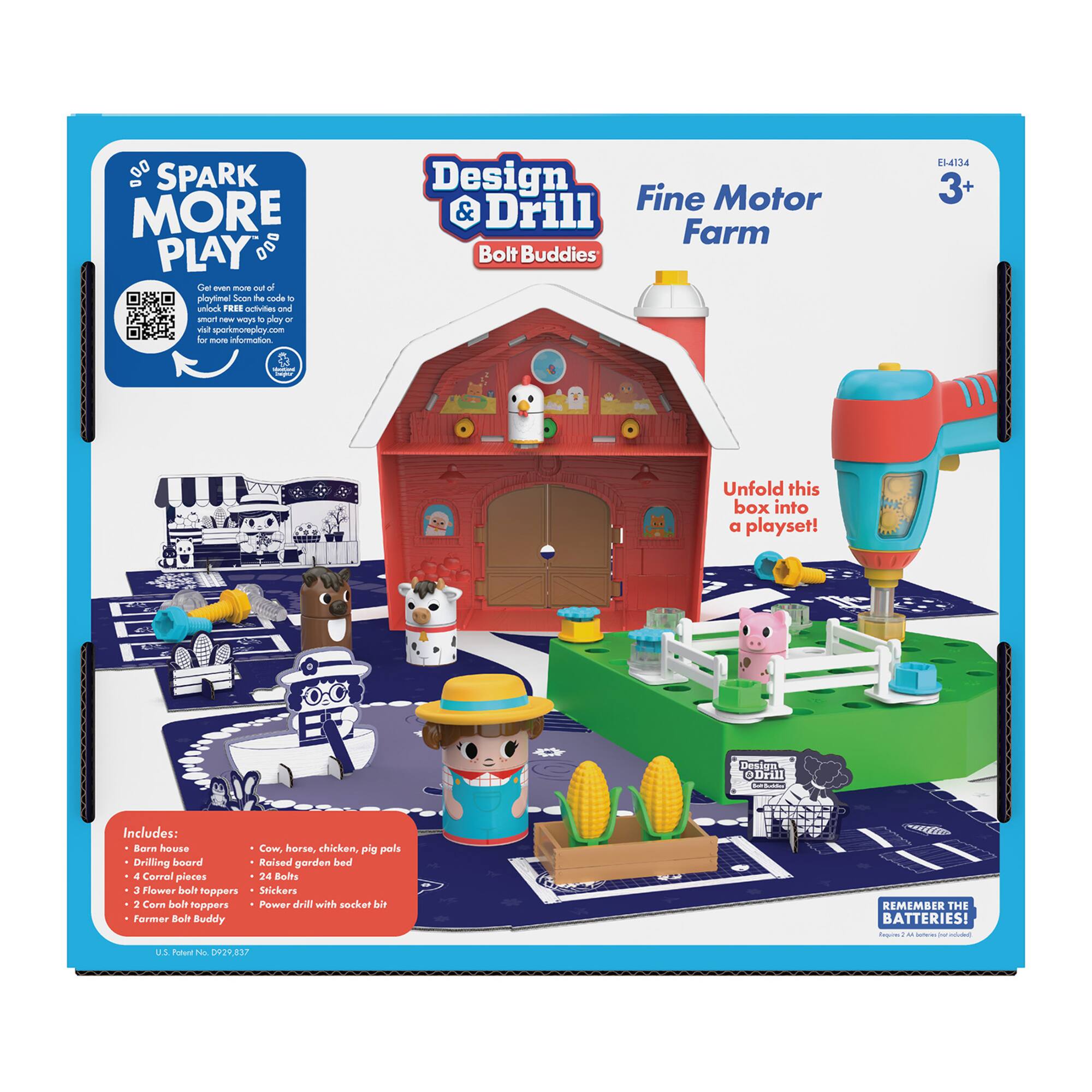 Educational Insights Design & Drill® Bolt Buddies® Fine Motor Farm